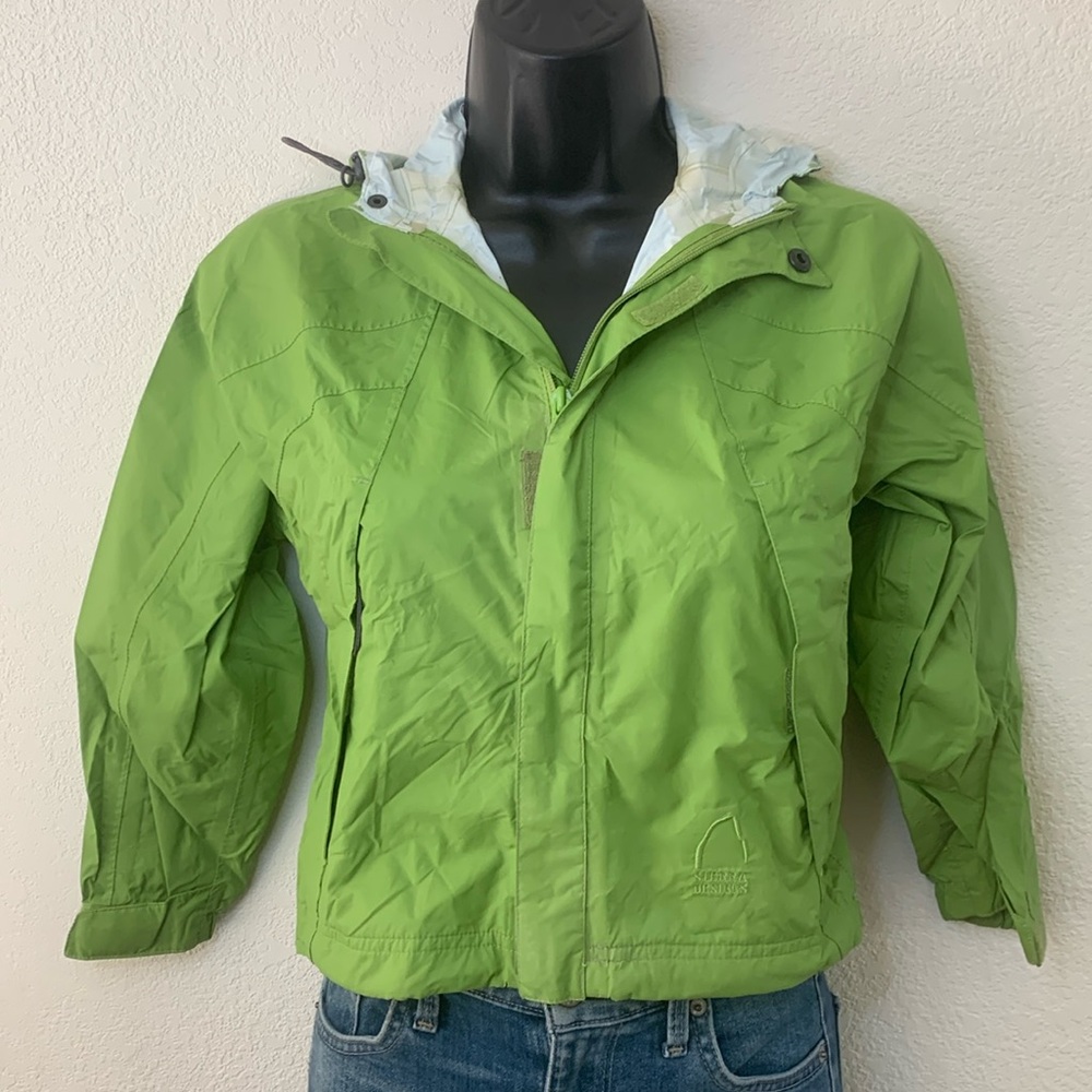 Sierra Designs Women's XS Green Rain Jacket Windbreaker Breathable Packable